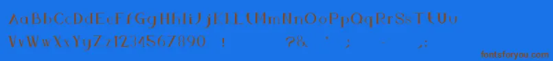 FsAbc Font – Brown Fonts on Blue Background