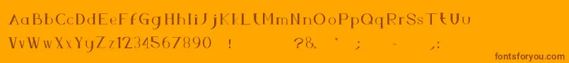 FsAbc Font – Brown Fonts on Orange Background