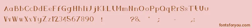Fonte FsAbc – fontes marrons em um fundo rosa