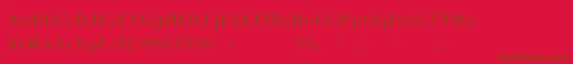 FsAbc Font – Brown Fonts on Red Background