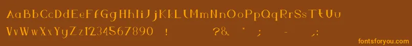 FsAbc Font – Orange Fonts on Brown Background