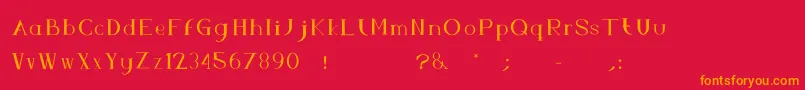 FsAbc Font – Orange Fonts on Red Background