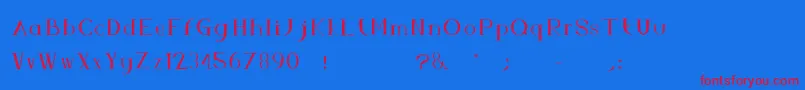 Шрифт FsAbc – красные шрифты на синем фоне