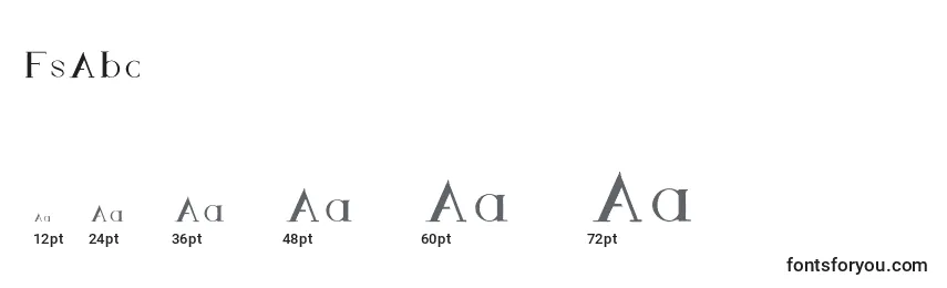 Размеры шрифта FsAbc