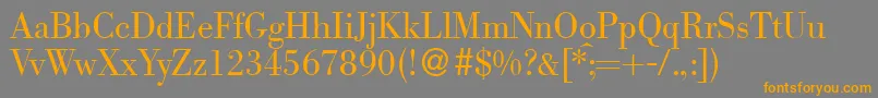 BodolightdbNormal-Schriftart – Orangefarbene Schriften auf grauem Hintergrund