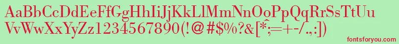 BodolightdbNormal Font – Red Fonts on Green Background