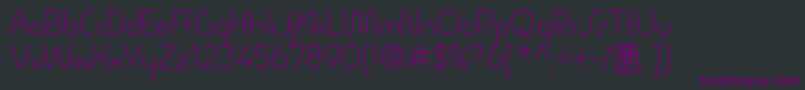 Fonte QuesatLightDemo – fontes roxas em um fundo preto
