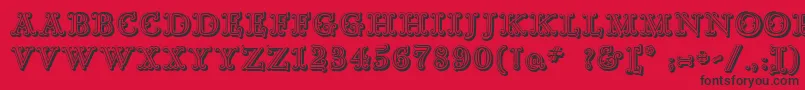 GoudyDecorShodwnc Font – Black Fonts on Red Background