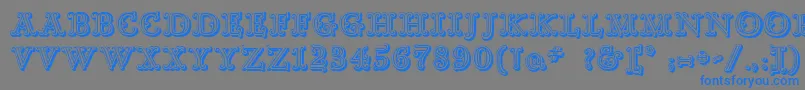 GoudyDecorShodwnc Font – Blue Fonts on Gray Background