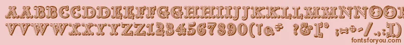 GoudyDecorShodwnc Font – Brown Fonts on Pink Background