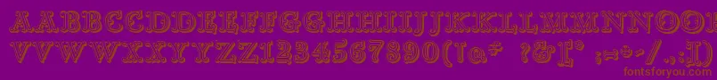 GoudyDecorShodwnc Font – Brown Fonts on Purple Background