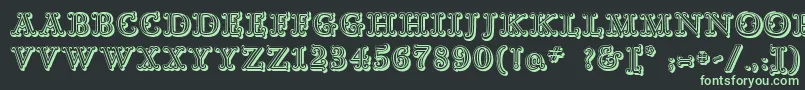 GoudyDecorShodwnc Font – Green Fonts on Black Background