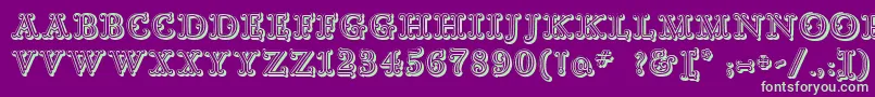 GoudyDecorShodwnc Font – Green Fonts on Purple Background