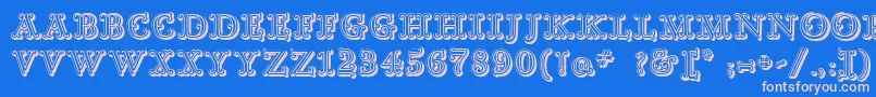 GoudyDecorShodwnc Font – Pink Fonts on Blue Background