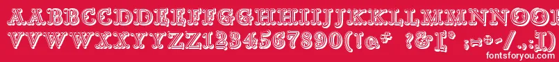 GoudyDecorShodwnc Font – White Fonts on Red Background