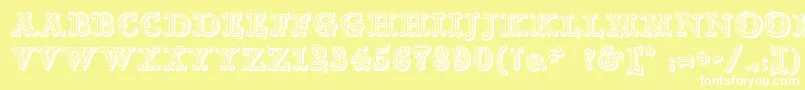 GoudyDecorShodwnc Font – White Fonts on Yellow Background