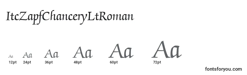 ItcZapfChanceryLtRoman Font Sizes