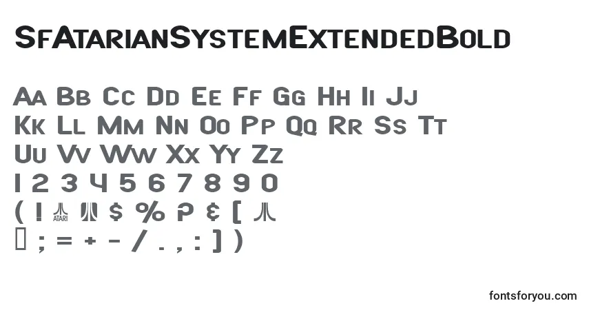 Шрифт SfAtarianSystemExtendedBold – алфавит, цифры, специальные символы