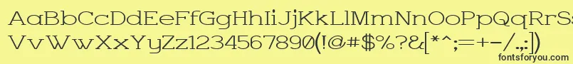 CharringtonWide Font – Black Fonts on Yellow Background
