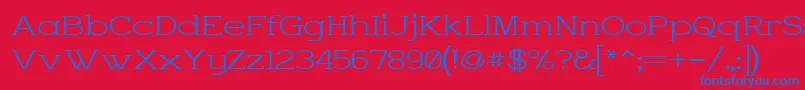 フォントCharringtonWide – 赤い背景に青い文字