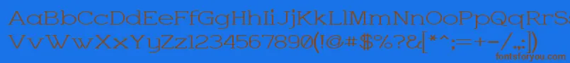 CharringtonWide-fontti – ruskeat fontit sinisellä taustalla