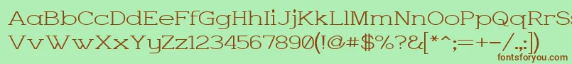 CharringtonWide Font – Brown Fonts on Green Background