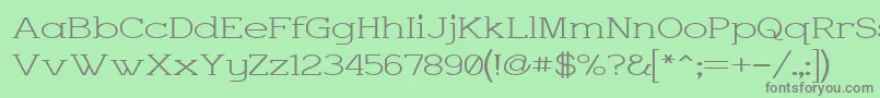 フォントCharringtonWide – 緑の背景に灰色の文字