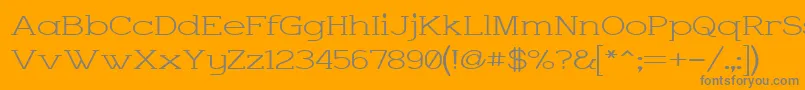 CharringtonWide Font – Gray Fonts on Orange Background
