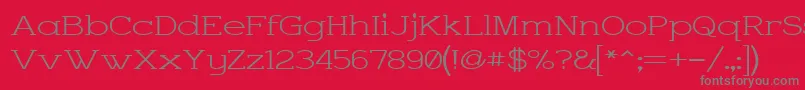 Lisätietoja CharringtonWide-fontista CharringtonWide-fontti – harmaat kirjasimet punaisella taustalla