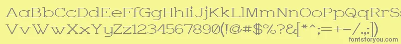 CharringtonWide Font – Gray Fonts on Yellow Background