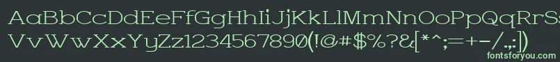 CharringtonWide-Schriftart – Grüne Schriften auf schwarzem Hintergrund