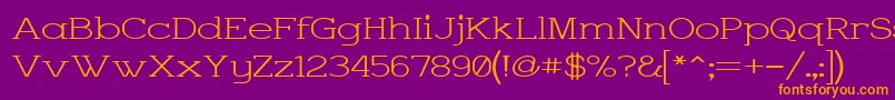 CharringtonWide Font – Orange Fonts on Purple Background
