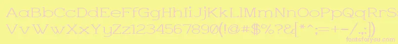 CharringtonWide Font – Pink Fonts on Yellow Background