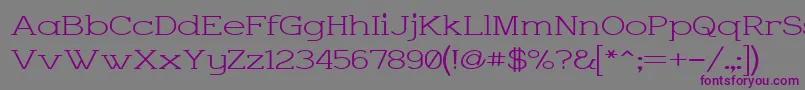 CharringtonWide Font – Purple Fonts on Gray Background