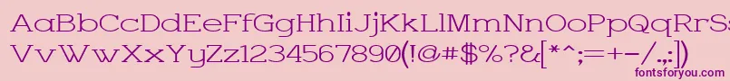 CharringtonWide Font – Purple Fonts on Pink Background