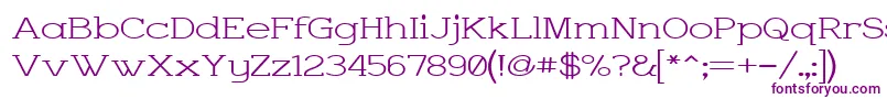 CharringtonWide Font – Purple Fonts on White Background