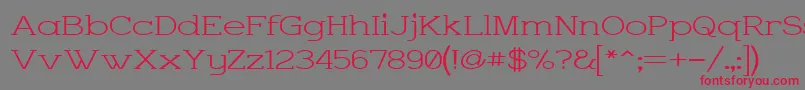 CharringtonWide Font – Red Fonts on Gray Background