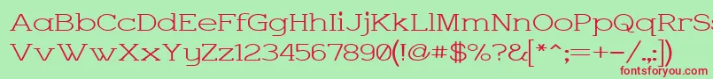 CharringtonWide Font – Red Fonts on Green Background