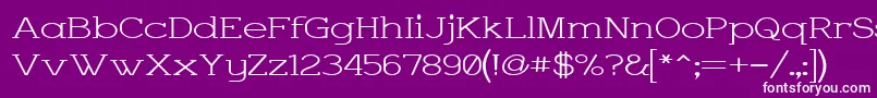 CharringtonWide Font – White Fonts on Purple Background