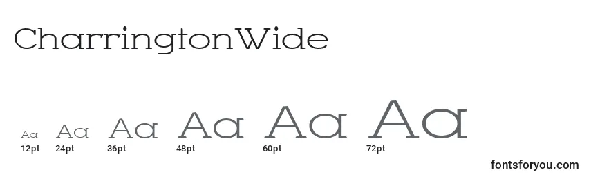 CharringtonWide Font Sizes