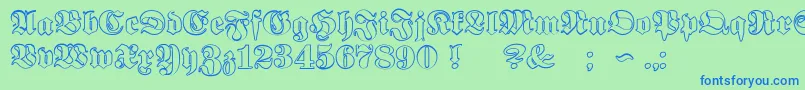 fuente ProclamateOutline – Fuentes Azules Sobre Fondo Verde