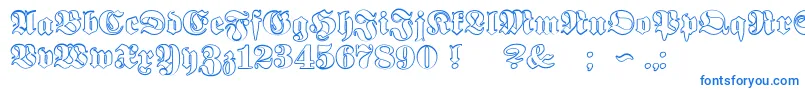 ProclamateOutline-Schriftart – Blaue Schriften
