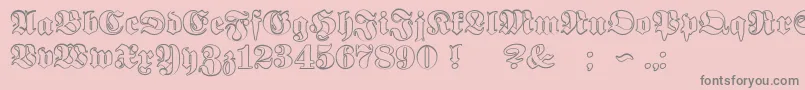 Шрифт ProclamateOutline – серые шрифты на розовом фоне