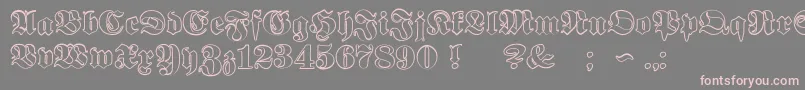 ProclamateOutline-Schriftart – Rosa Schriften auf grauem Hintergrund