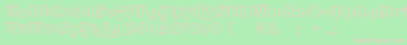 ProclamateOutline-Schriftart – Rosa Schriften auf grünem Hintergrund