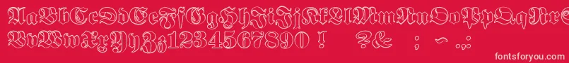 fuente ProclamateOutline – Fuentes Rosadas Sobre Fondo Rojo
