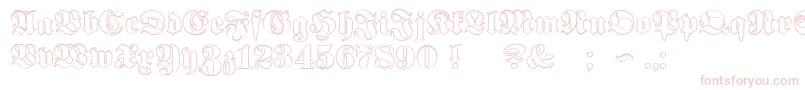 ProclamateOutline-Schriftart – Rosa Schriften auf weißem Hintergrund
