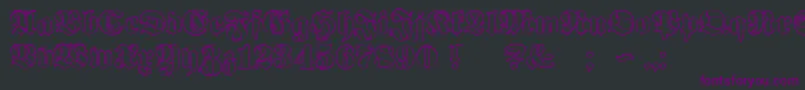 Шрифт ProclamateOutline – фиолетовые шрифты на чёрном фоне