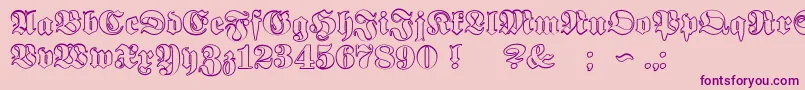 Шрифт ProclamateOutline – фиолетовые шрифты на розовом фоне