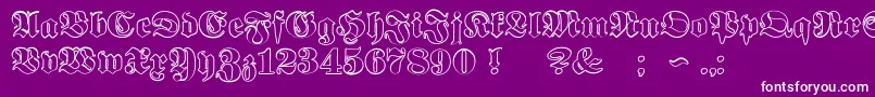 fuente ProclamateOutline – Fuentes Blancas Sobre Fondo Morado